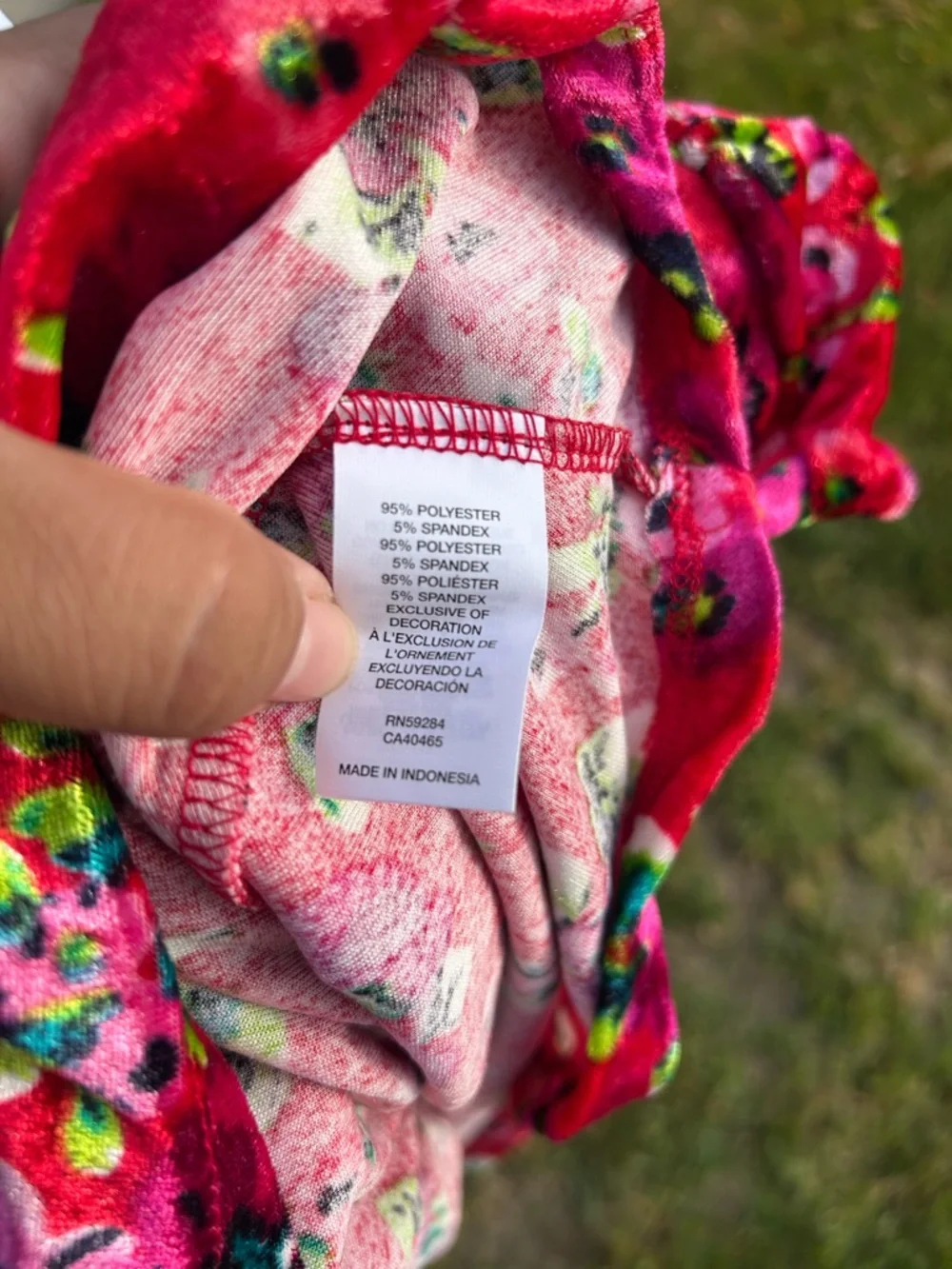 The Children's Place Bright Pink Floral Velvet Dress with Green Accents - Picture 7 of 7